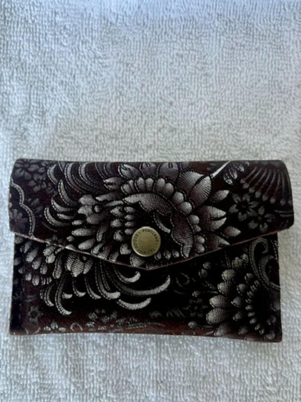 BNNU Portland Leather Mini Envelope Wallet Limited Edition in Sepia